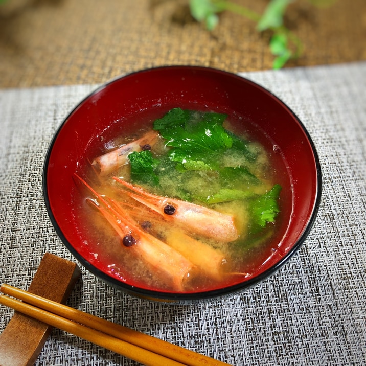 甘海老の頭の味噌汁